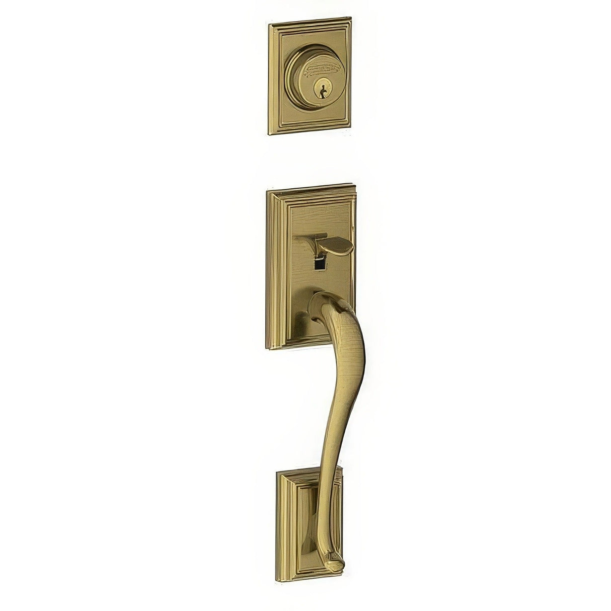 Schlage F58ADD609 antique brass single cylinder handleset