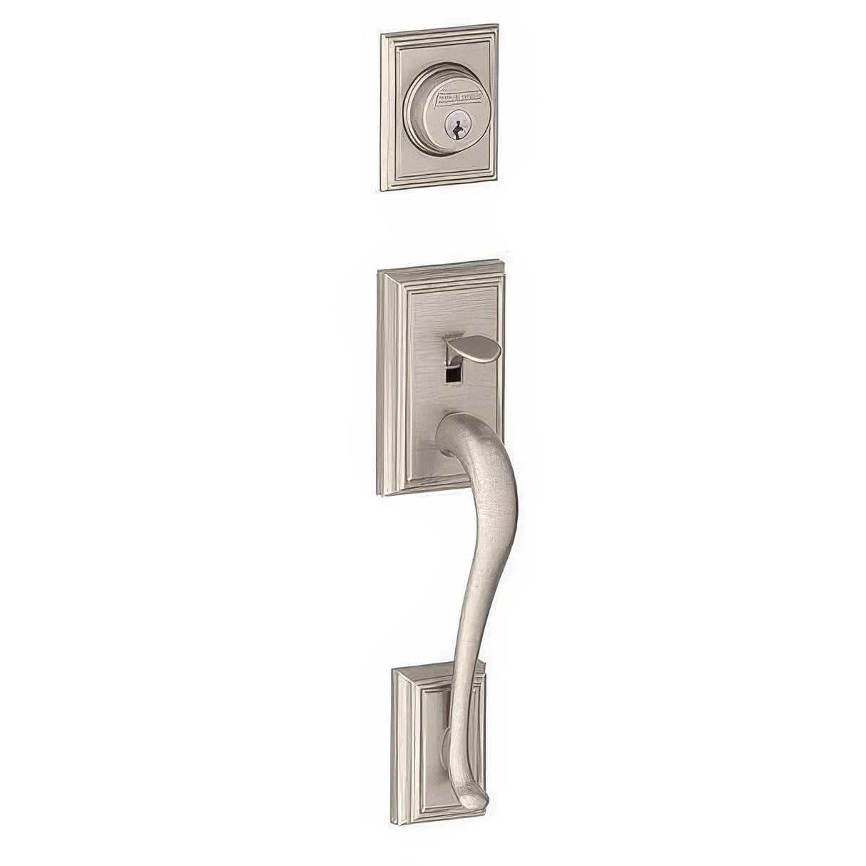 Schlage F58ADD619 satin nickel single cylinder handleset