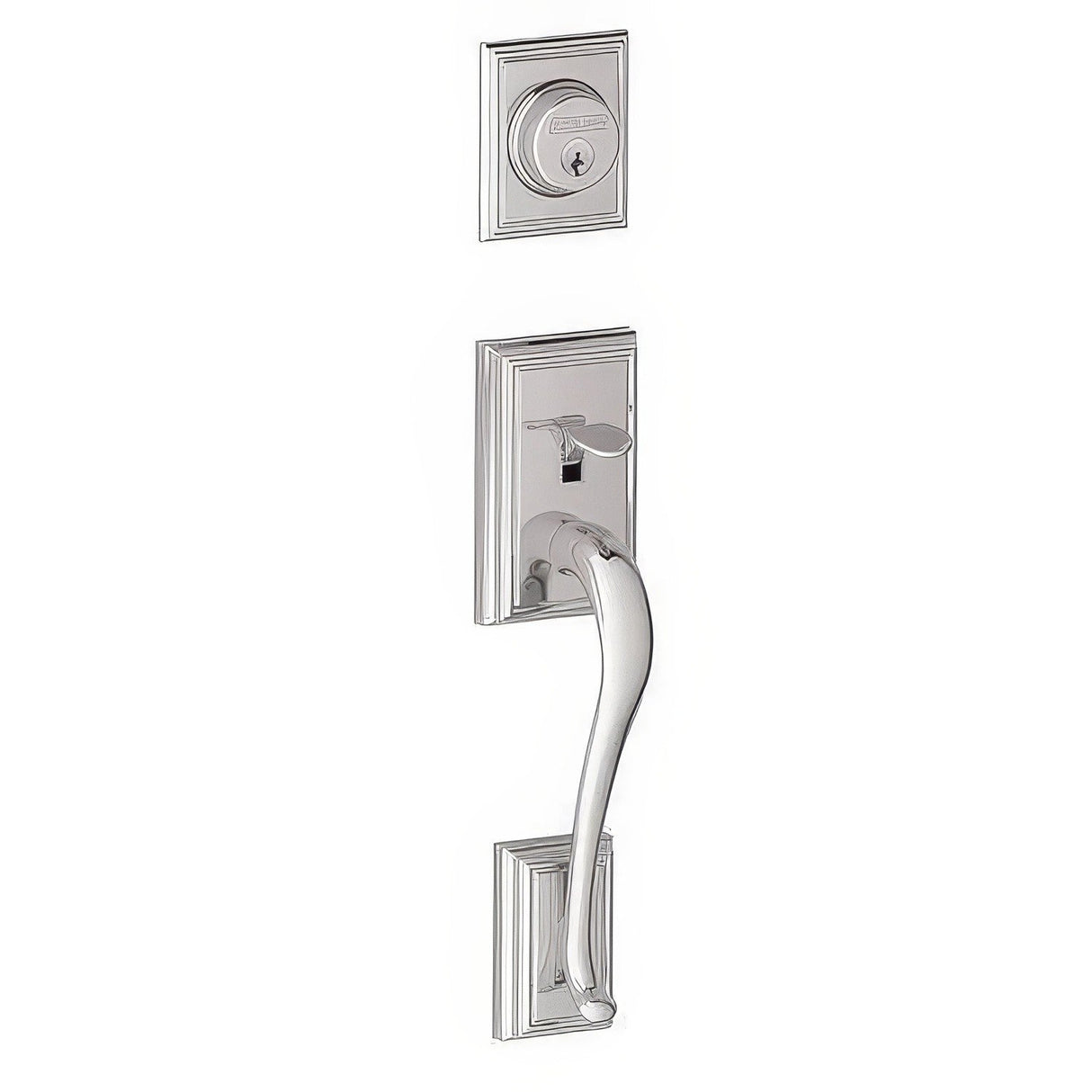 Schlage F58ADD625 polished chrome single cylinder handleset