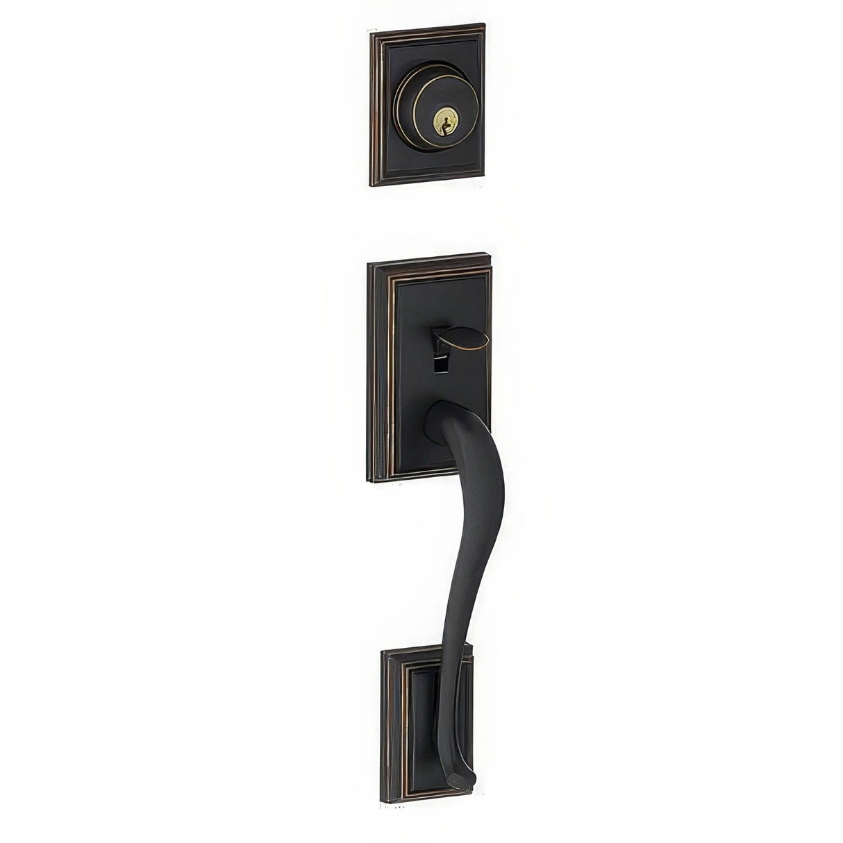 Schlage F58ADD716 aged bronze single cylinder handleset