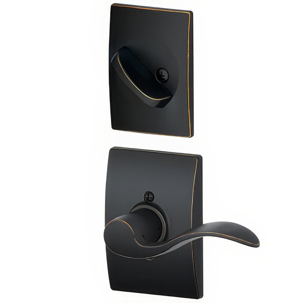 Schlage F59ACC716CENLH aged bronze dummy interior pack