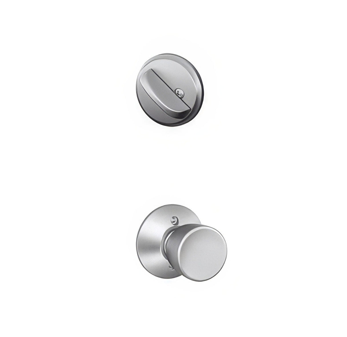 Schlage F59BEL626 satin chrome single cylinder trim pack