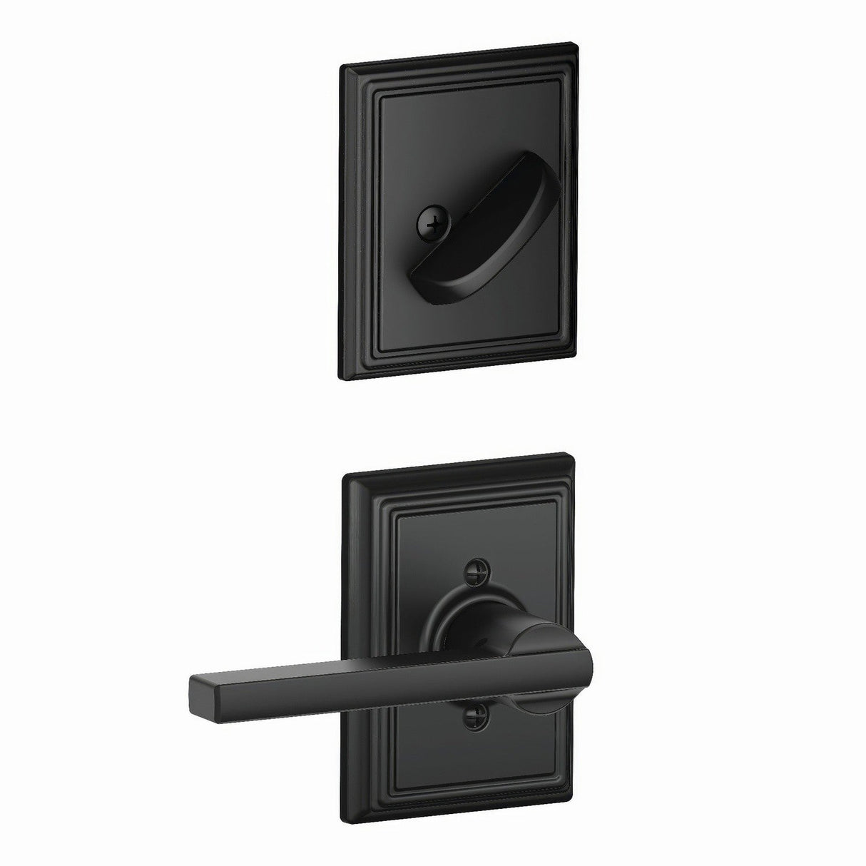 Schlage F59LAT622ADD matte black interior active trim
