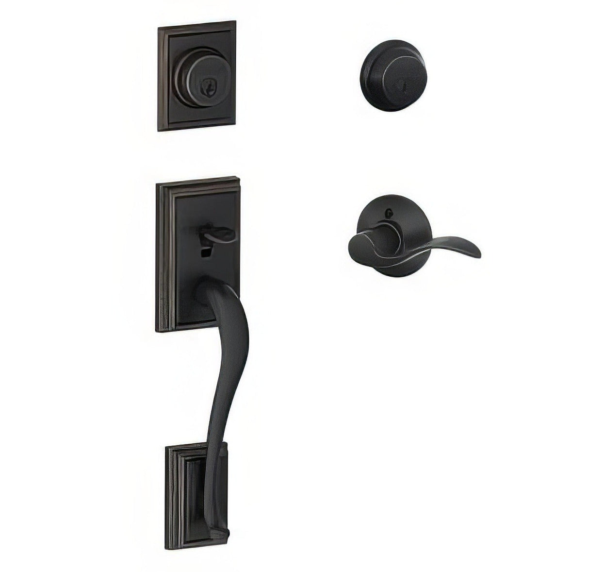Schlage F62ADD716ACCLH aged bronze single cylinder handleset