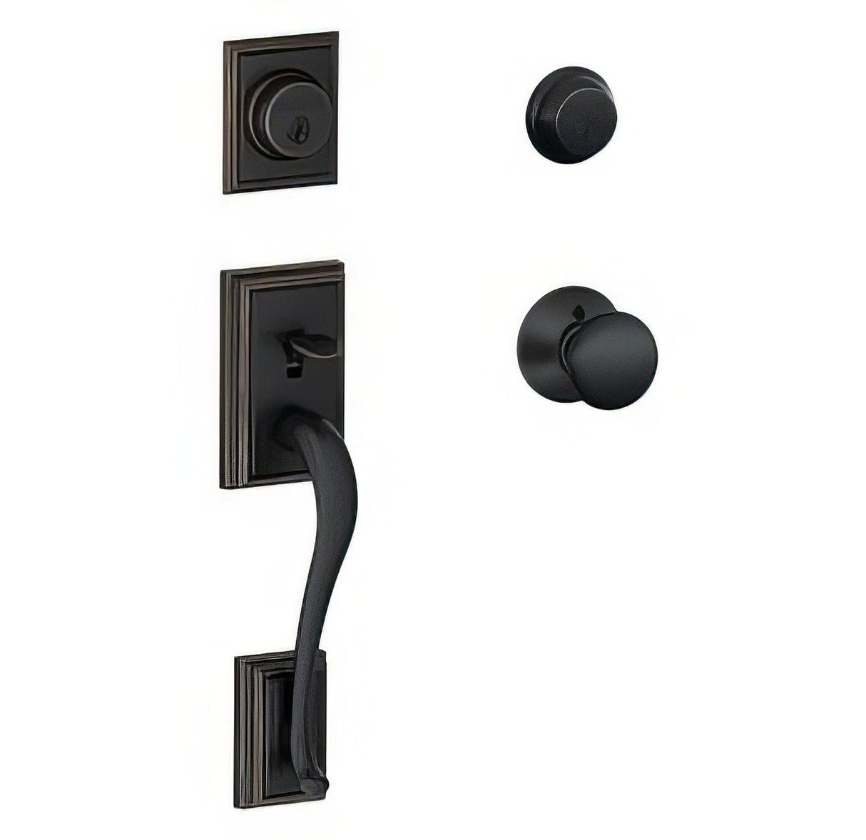 Schlage F62ADD716PLY aged bronze double cylinder handleset