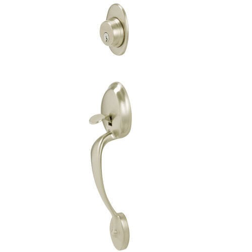 Schlage F62PLY505ACCRH F62-PLY-ACC-RH Plymouth Right Hand Double Cylinder Handleset Lifetime Polished Brass