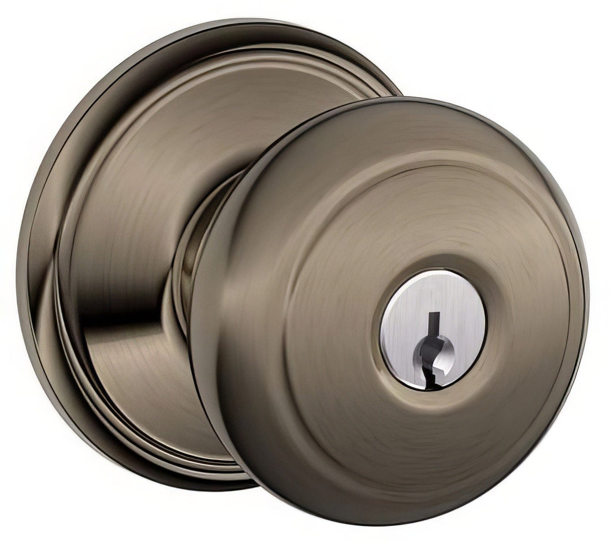 Schlage F80AND620AND antique pewter storeroom door knob