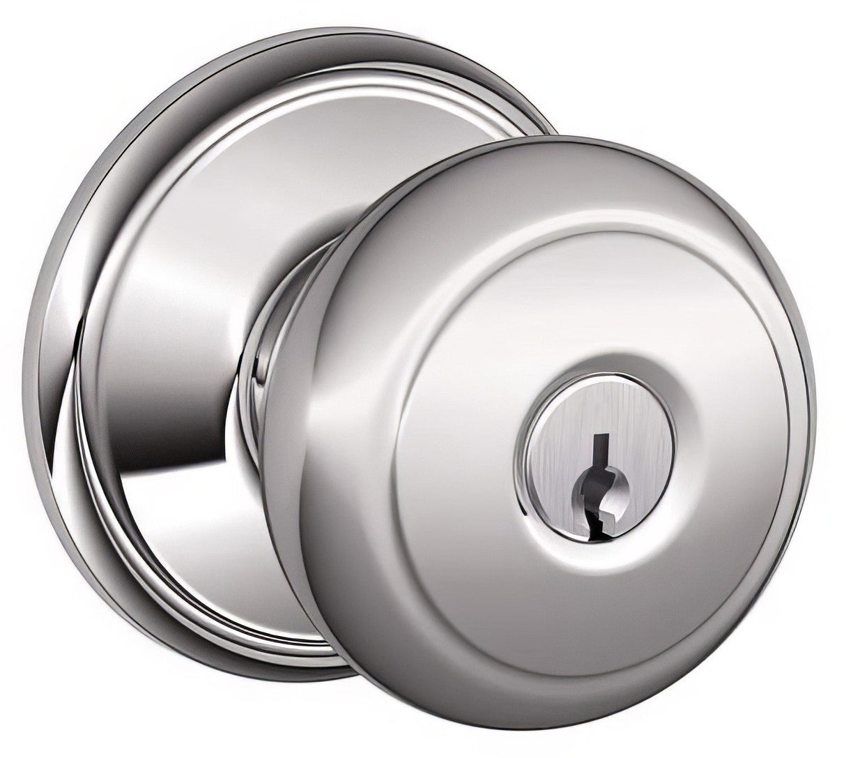 Schlage F80AND625AND polished chrome storeroom door knob