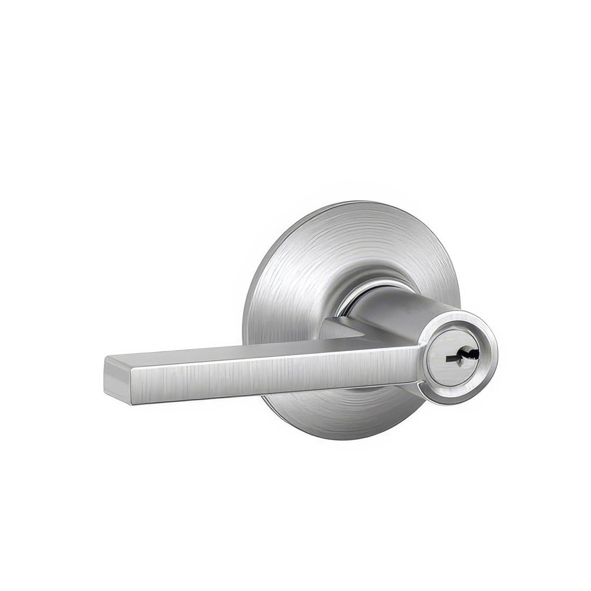 Schlage F80LAT626 satin chrome storeroom door lever