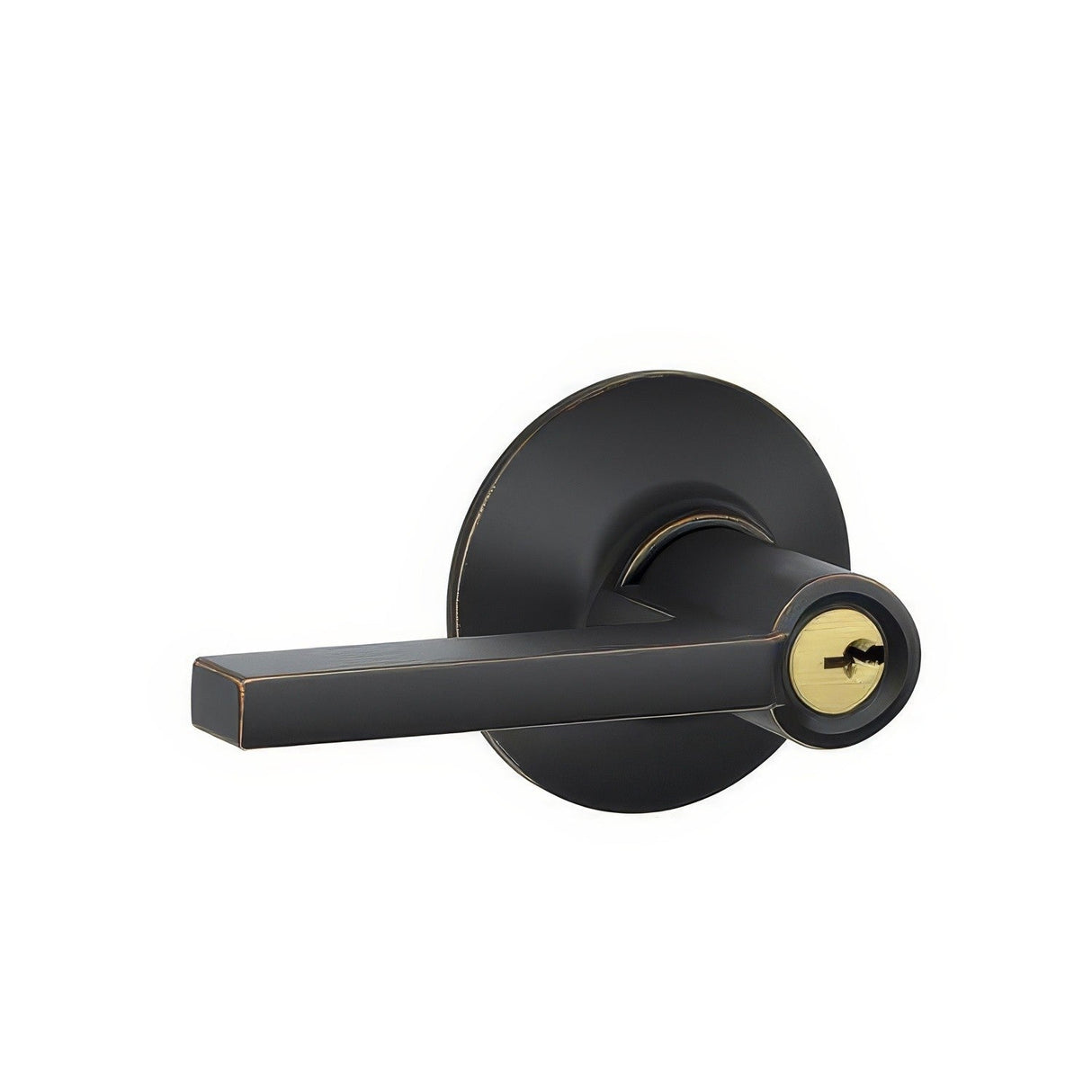 Schlage F80LAT716 aged bronze storeroom door lever