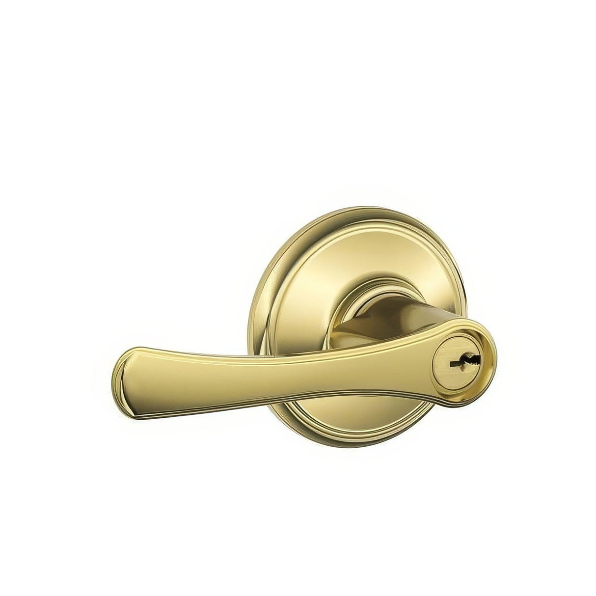 Schlage F80VLA605 bright brass storeroom door lever