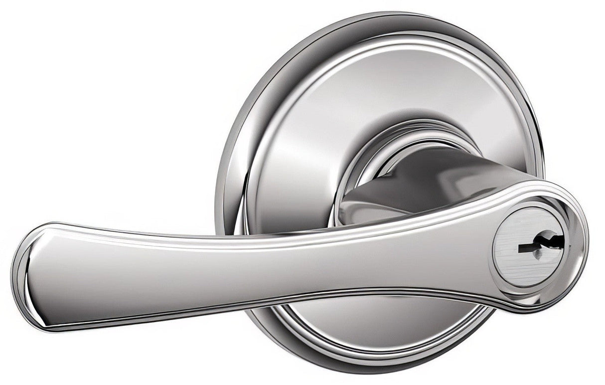 Schlage F80VLA625 polished chrome storeroom door lever