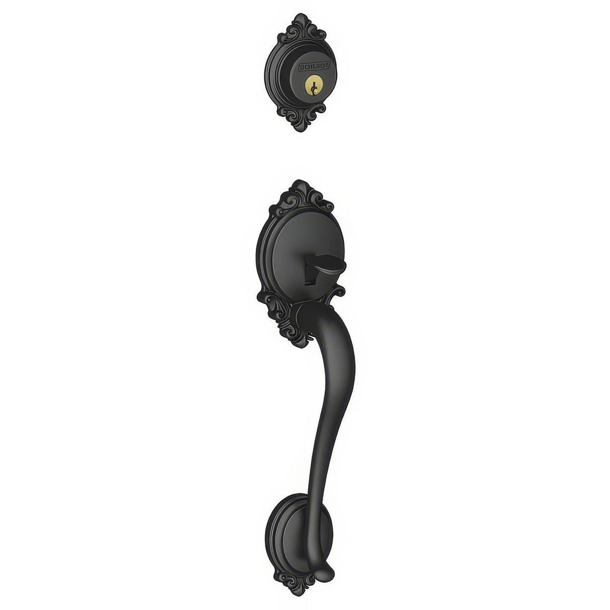 Schlage F92BRK622 matte black dummy handleset