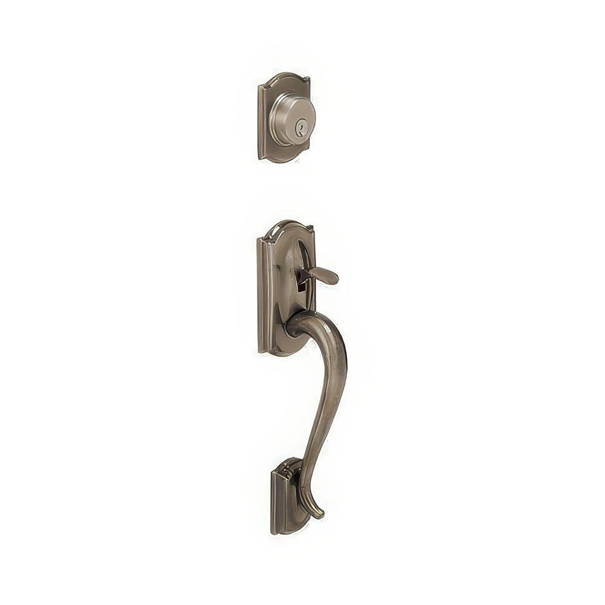 Schlage F92CAM620 antique pewter dummy handleset