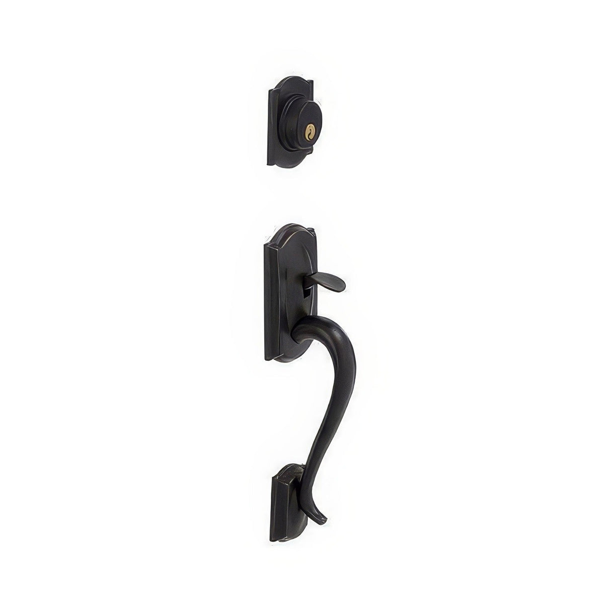 Schlage F92CAM716 aged bronze dummy handleset