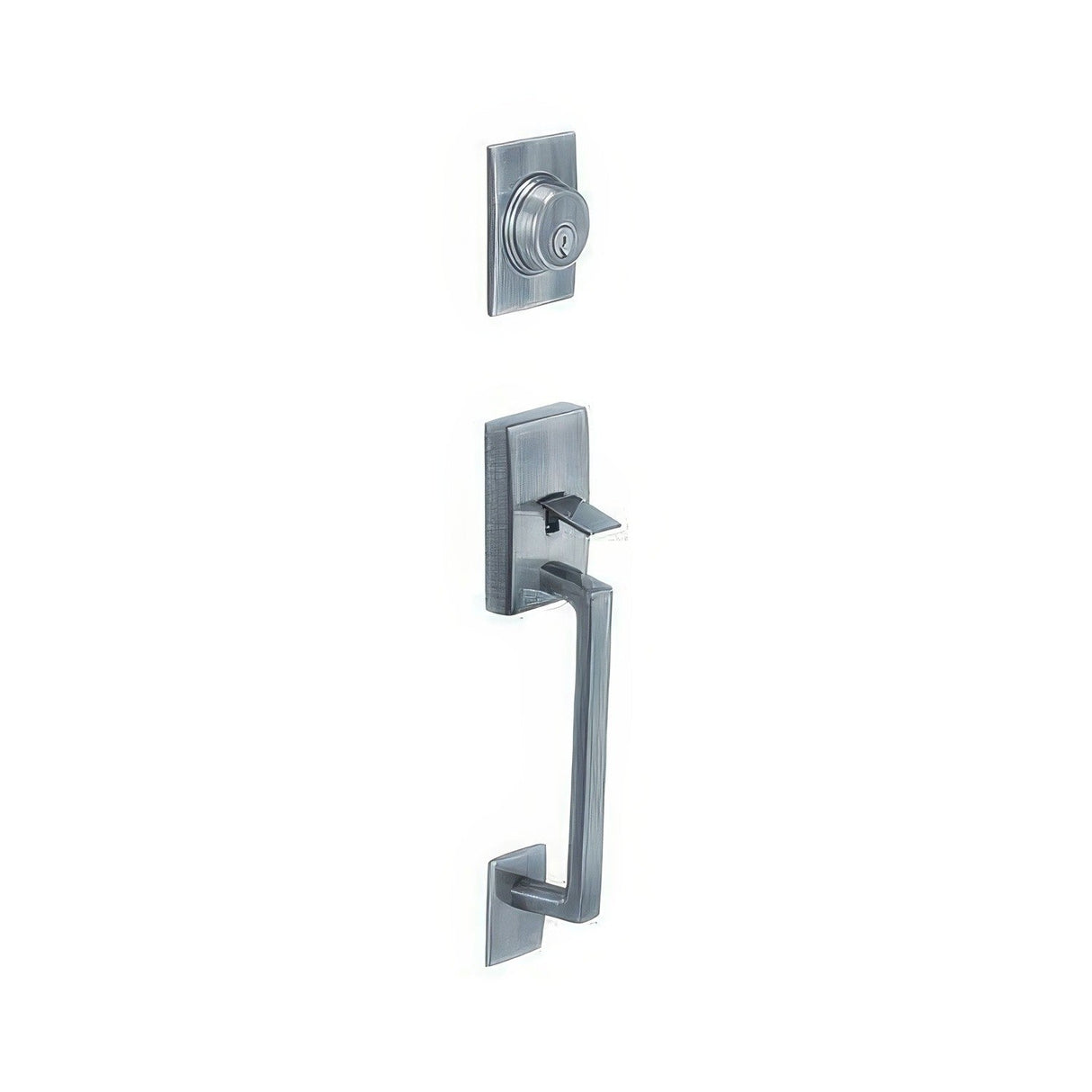 Schlage F92CEN626 satin chrome dummy handleset
