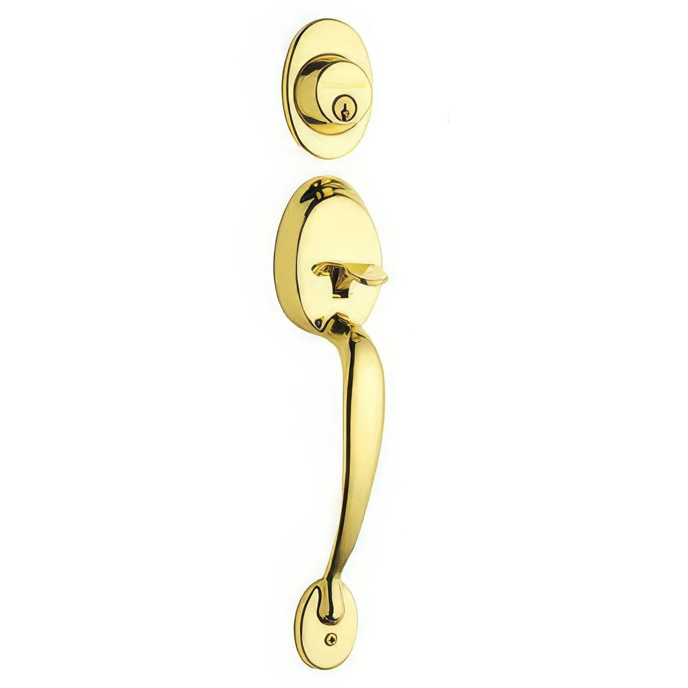 Schlage F92PLY605 polished brass dummy handleset
