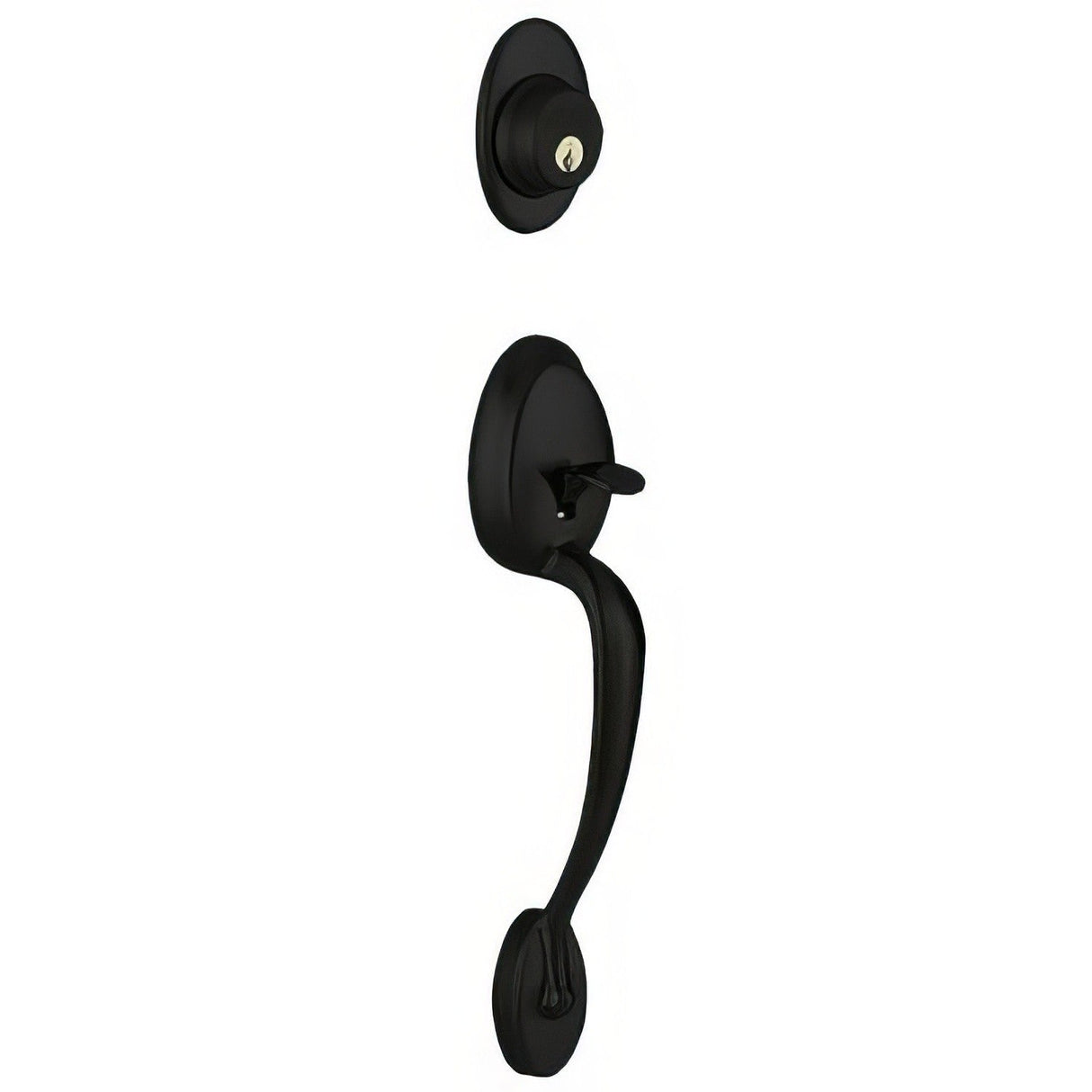 Schlage F92PLY622 matt black dummy handleset