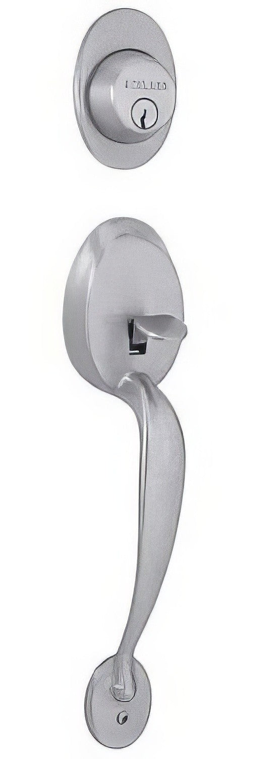 Schlage F92PLY626 satin chrome dummy handleset