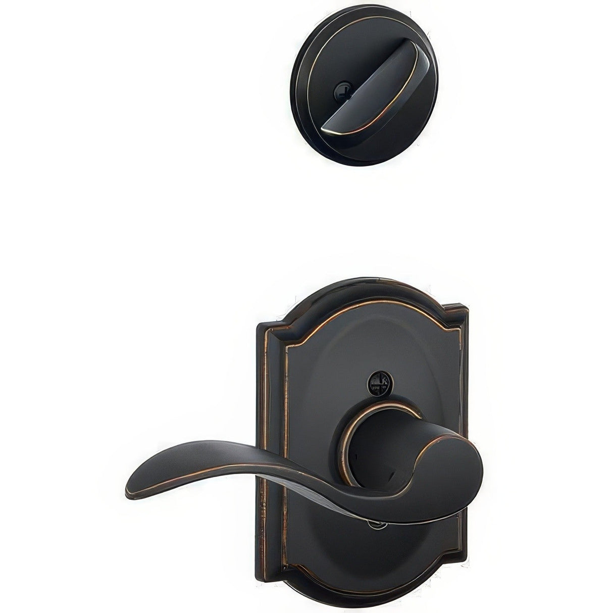 Schlage F94ACC716CAMRH aged bronze dummy interior pack