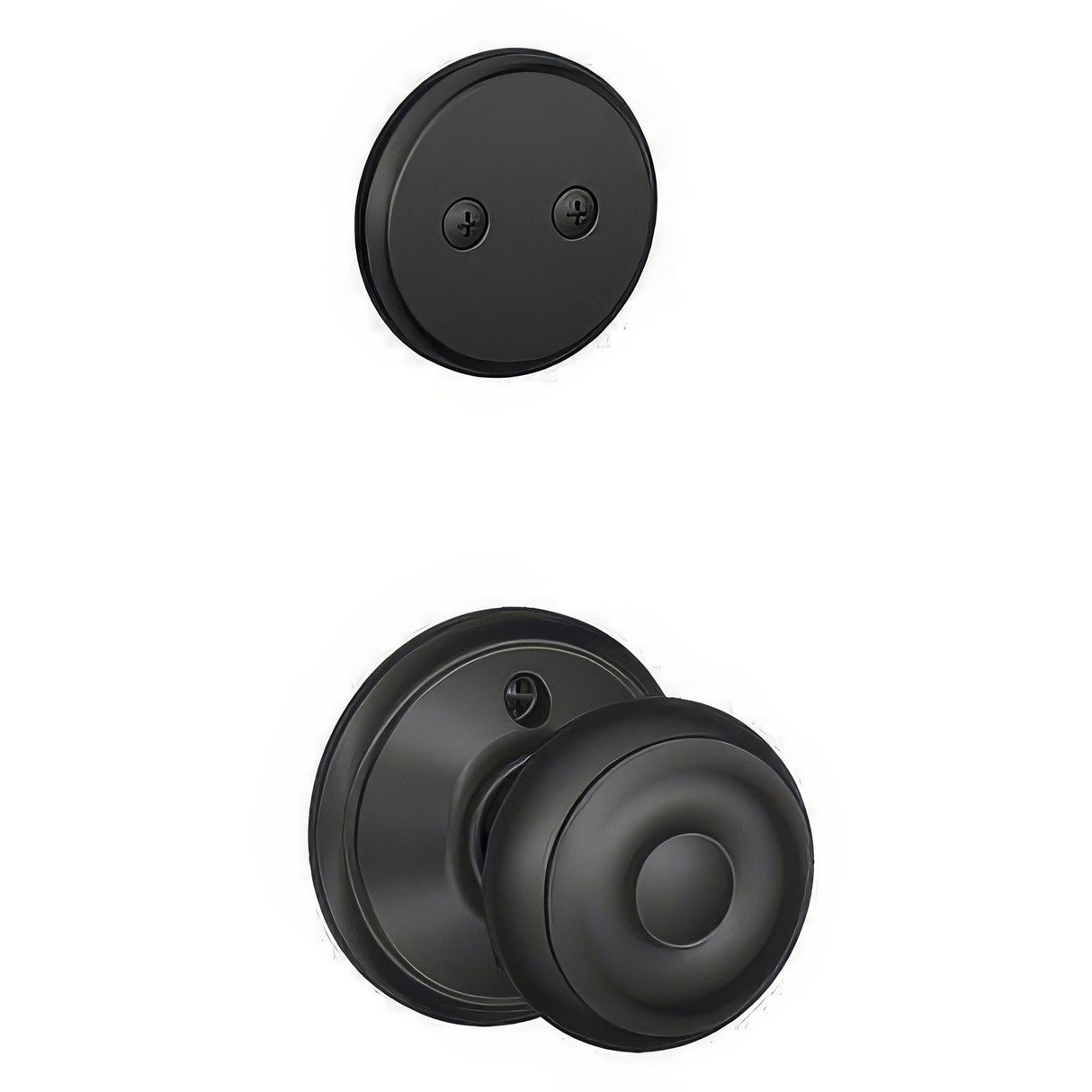 Schlage F94GEO622 matte black dummy interior pack