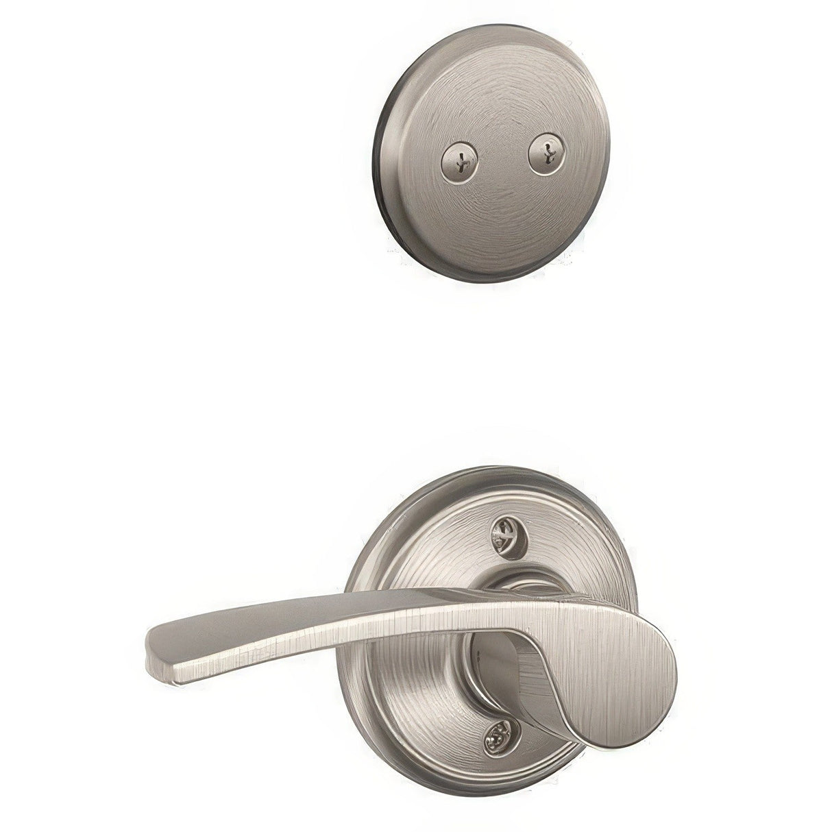 Schlage F94MER619RH satin nickel dummy interior pack