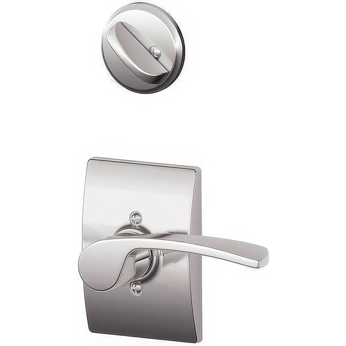 Schlage F94MER625CENLH bright chrome dummy interior pack