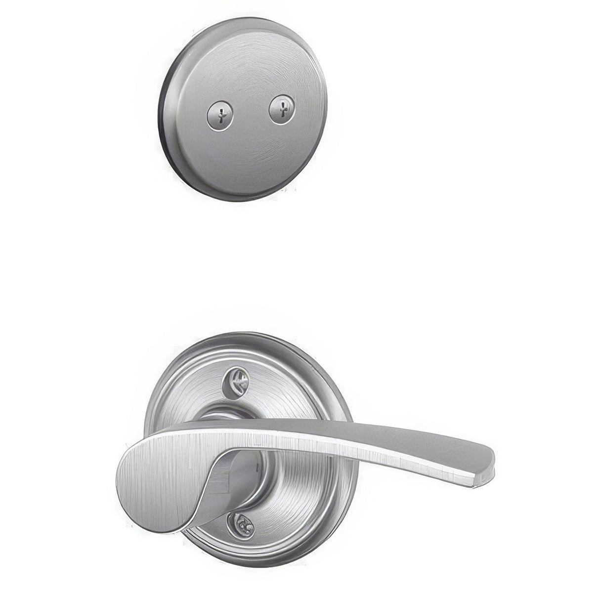 Schlage F94MER626LH satin chrome dummy interior pack