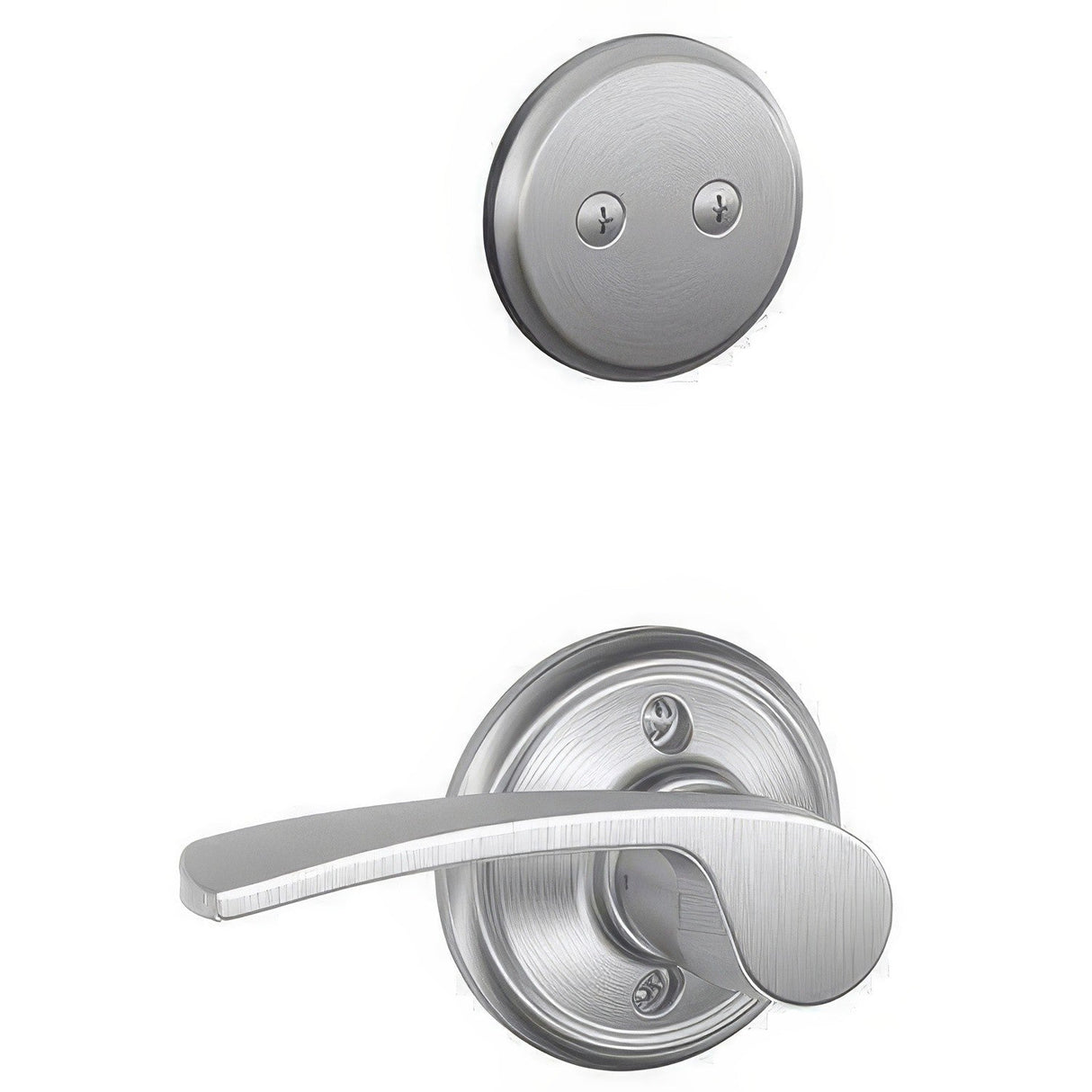Schlage F94MER626RH satin chrome dummy interior pack