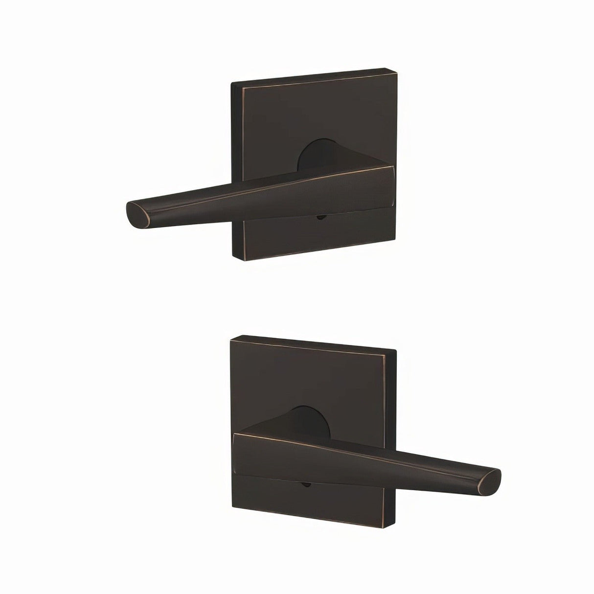 Schlage FC172ELR716COL aged bronze dummy door lever