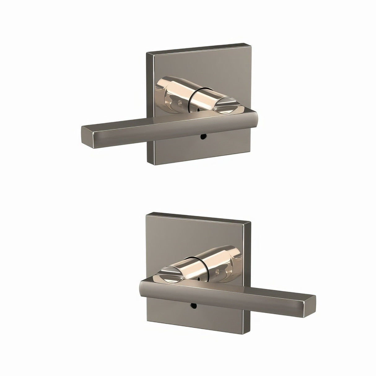 Schlage FC172LAT618COL bright nickel pair of dummy door lever