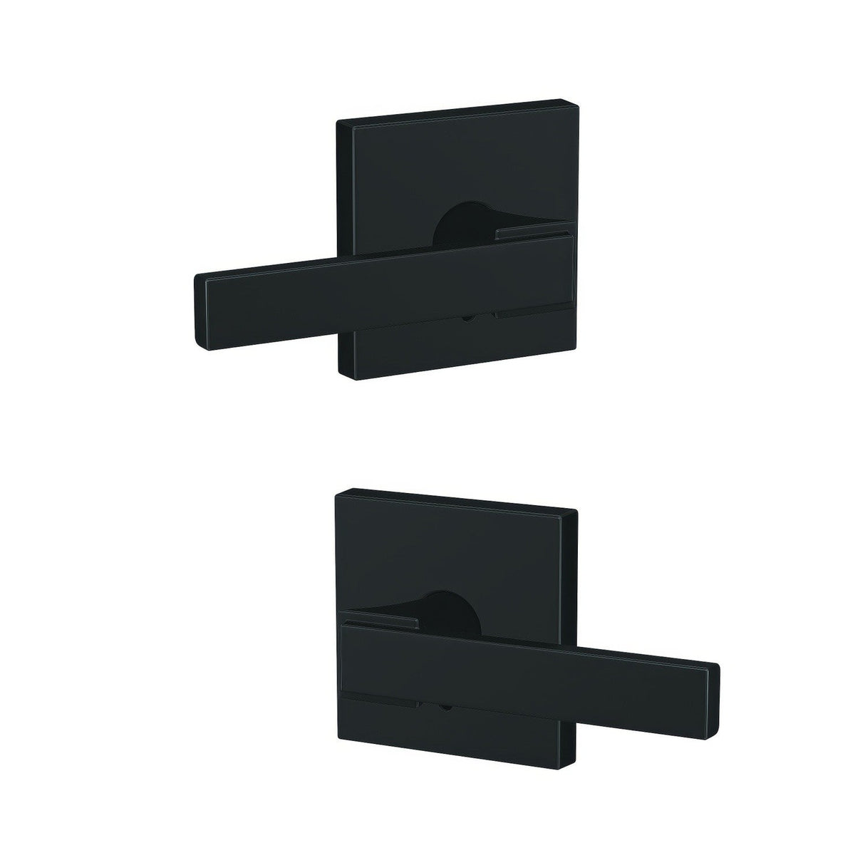 Schlage FC172NBK622COL matte black pair of dummy door lever