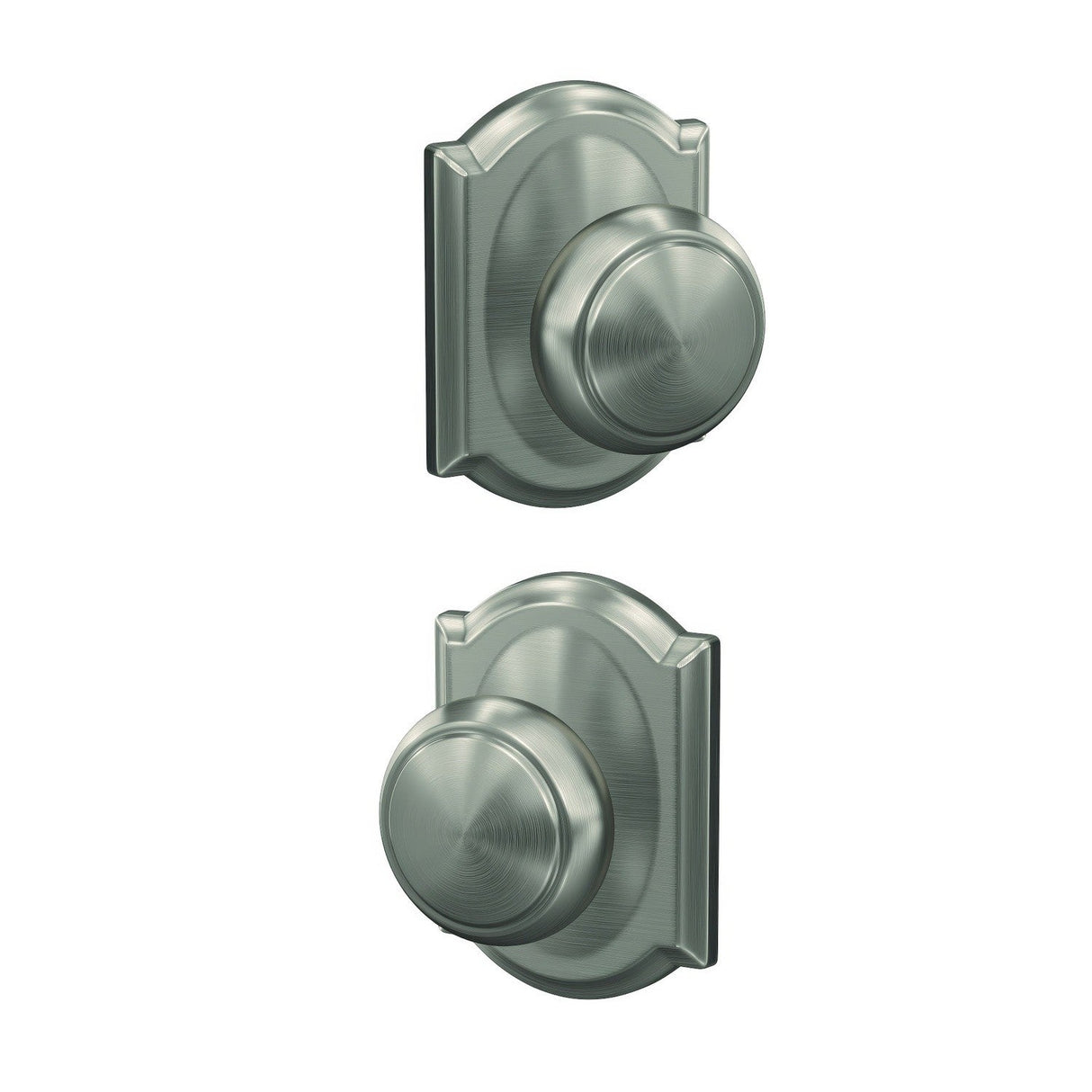 Schlage FC21AND619CAM satin nickel passage & privacy door knob