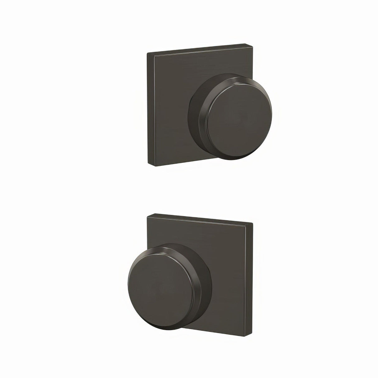 Schlage FC21BWE530COL black stainless privacy & passage door knob