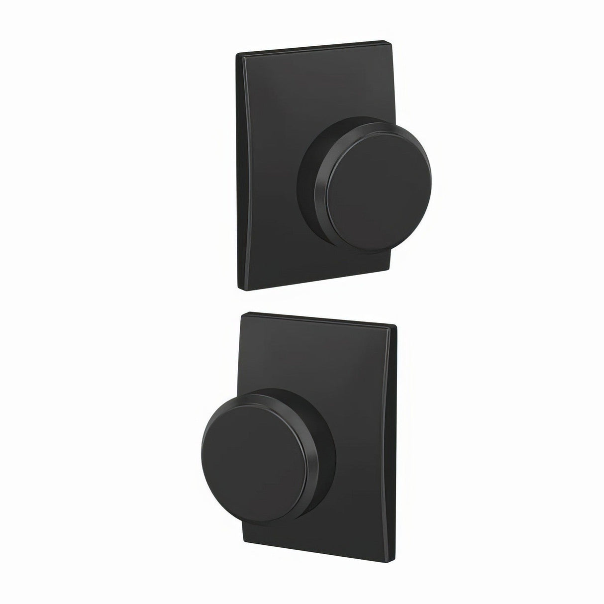 Schlage FC21BWE622CEN matte black privacy & passage door knob