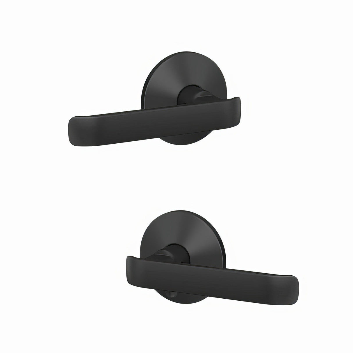 Schlage FC21CYB622KIN matte black passage & privacy door lever