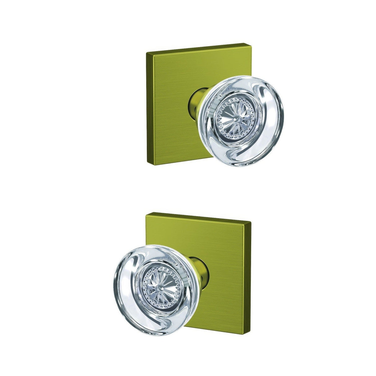 Schlage FC21HOB608COL satin brass passage & privacy door knob