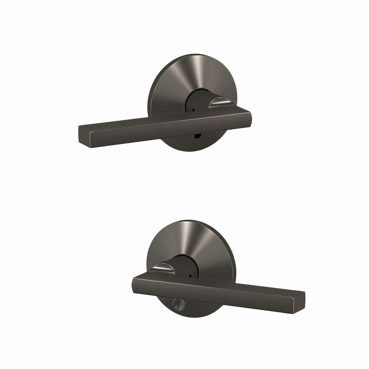 Schlage FC21LAT530KIN black stainless passage & privacy door lever