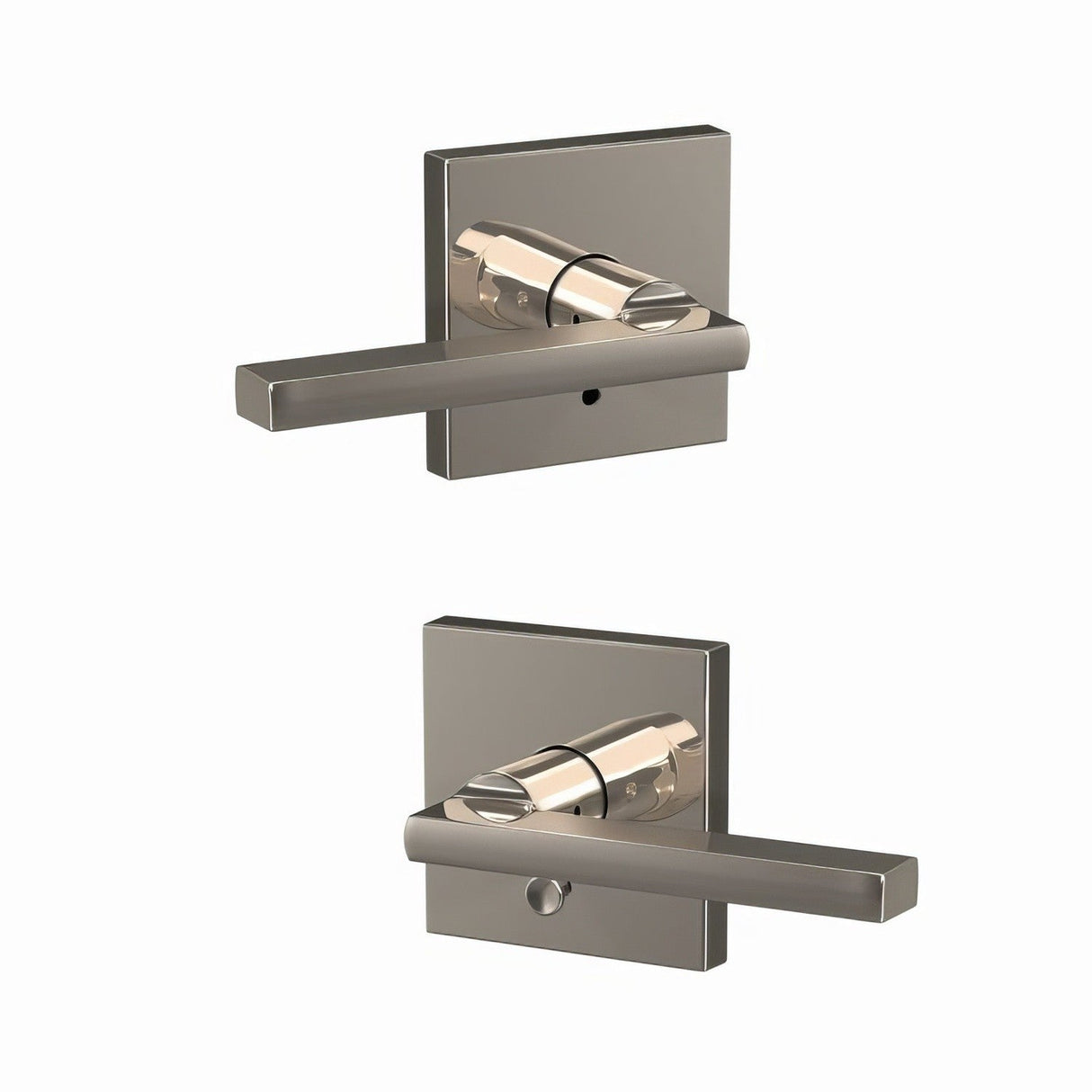 Schlage FC21LAT618COL bright nickel passage & privacy door lever