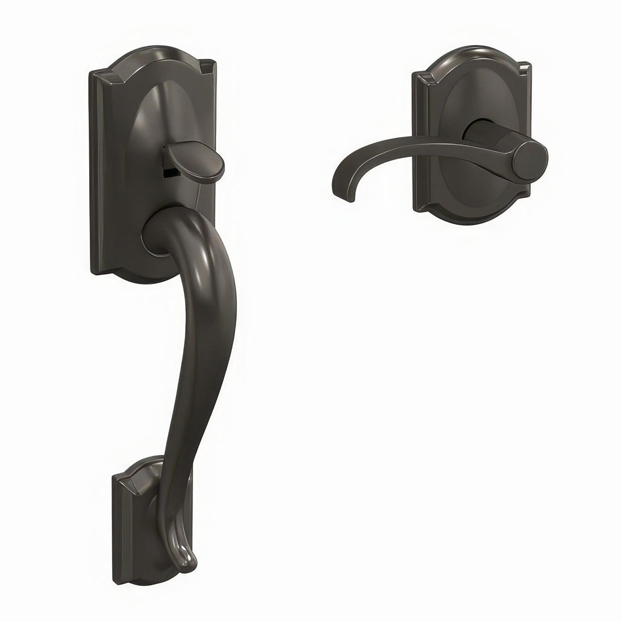 Schlage FC285CAM530WITCAM black stainless bottom half handleset