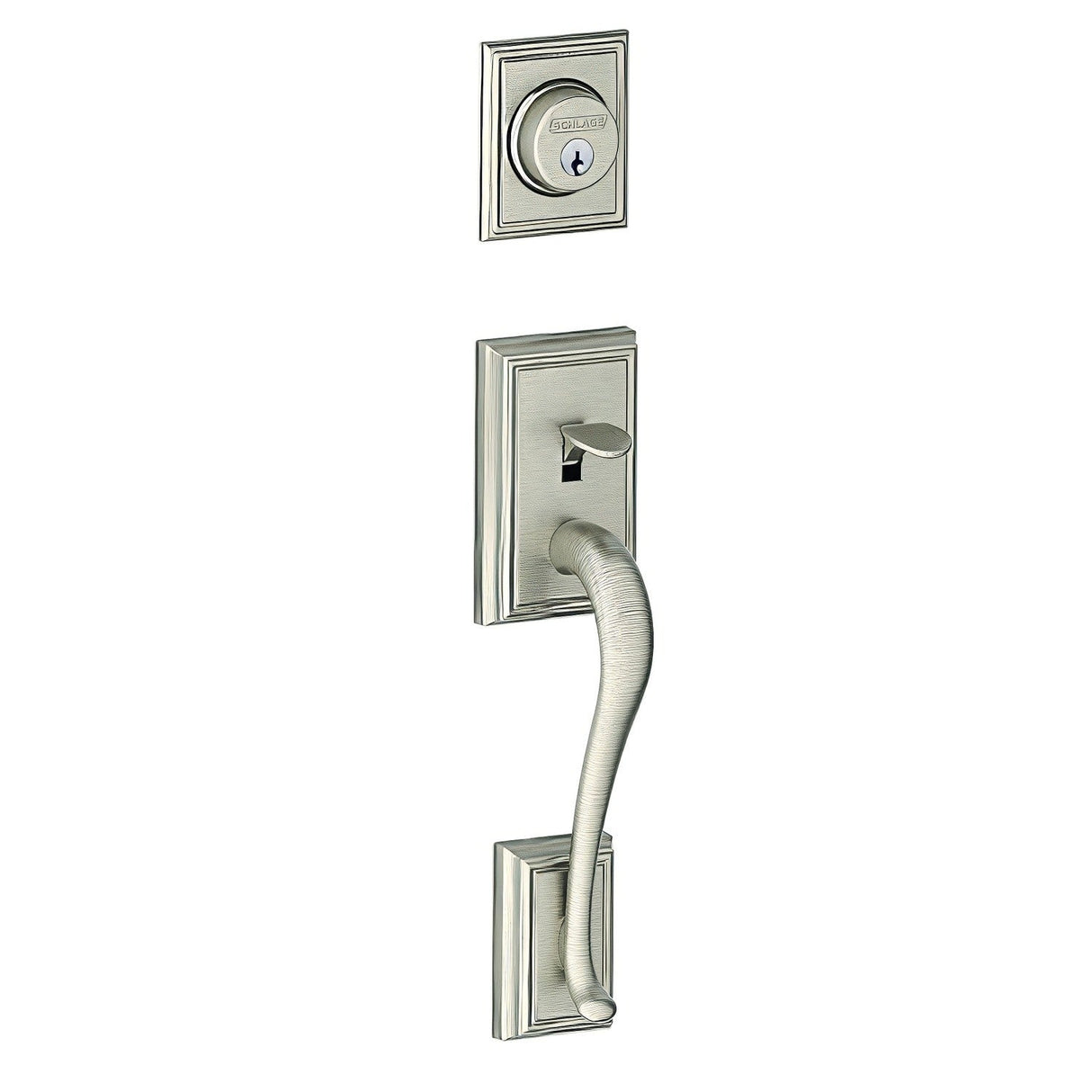 Schlage FC58ADD619 satin nickel single cylinder handleset