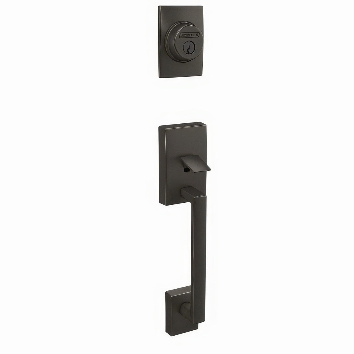 Schlage FC58CEN530 black stainless single cylinder handleset