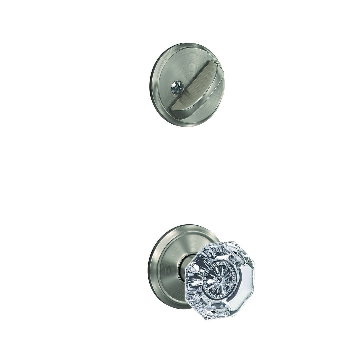 Schlage FC59ALX619ALD satin nickel interior active trim