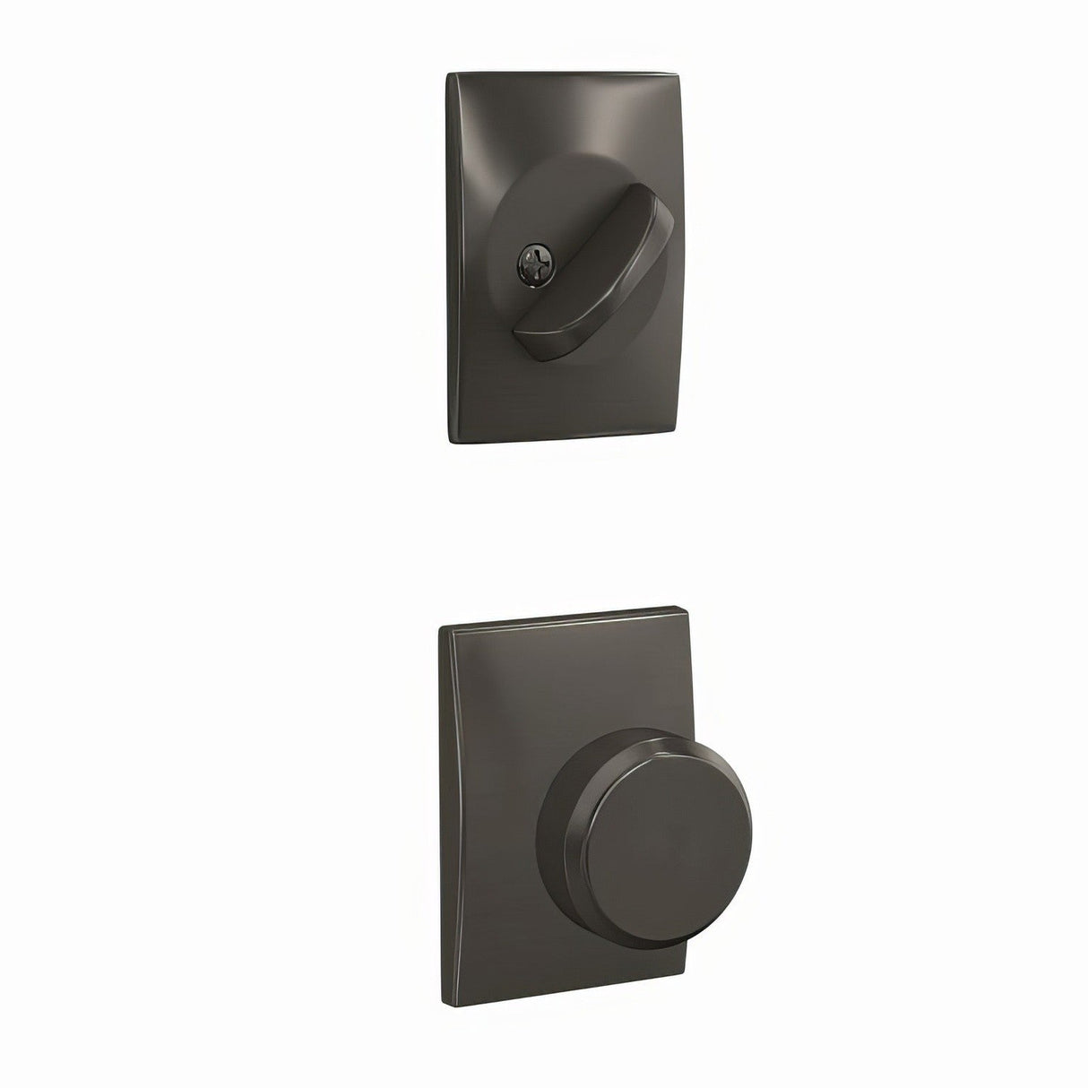 Schlage FC59BWE530CEN black stainless interior active trim