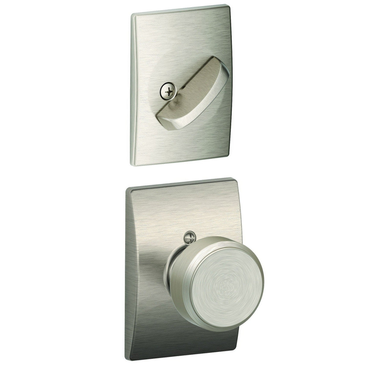 Schlage FC59BWE619CEN satin nickel interior active trim