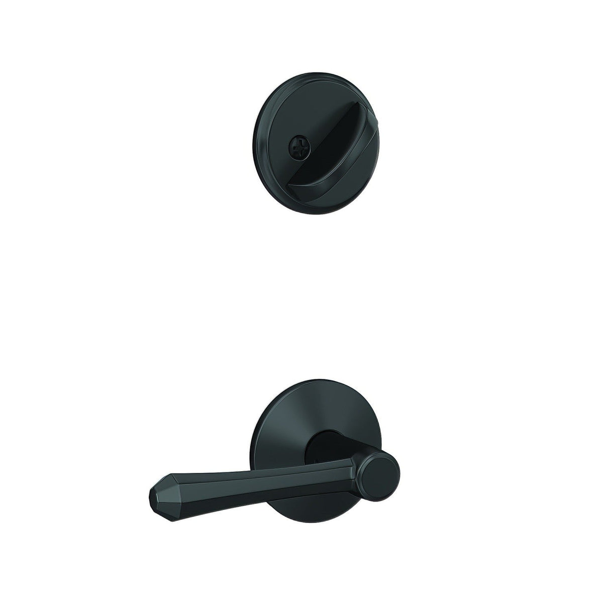 Schlage FC59DMP622KIN matte black interior active trim