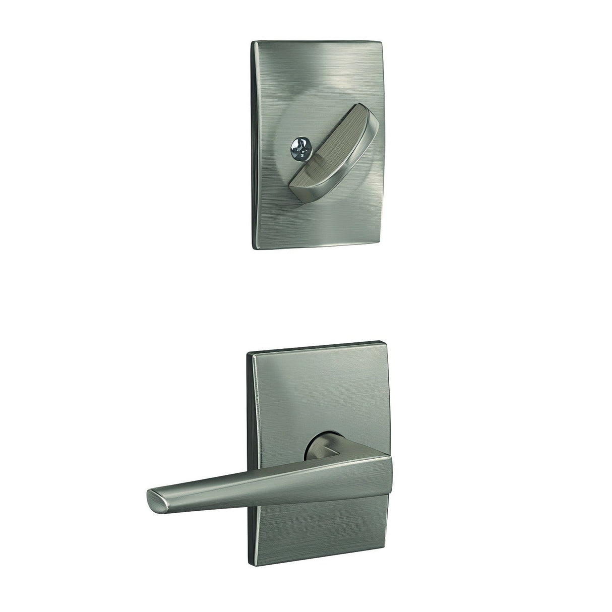 Schlage FC59ELR619CEN satin nickel interior active trim