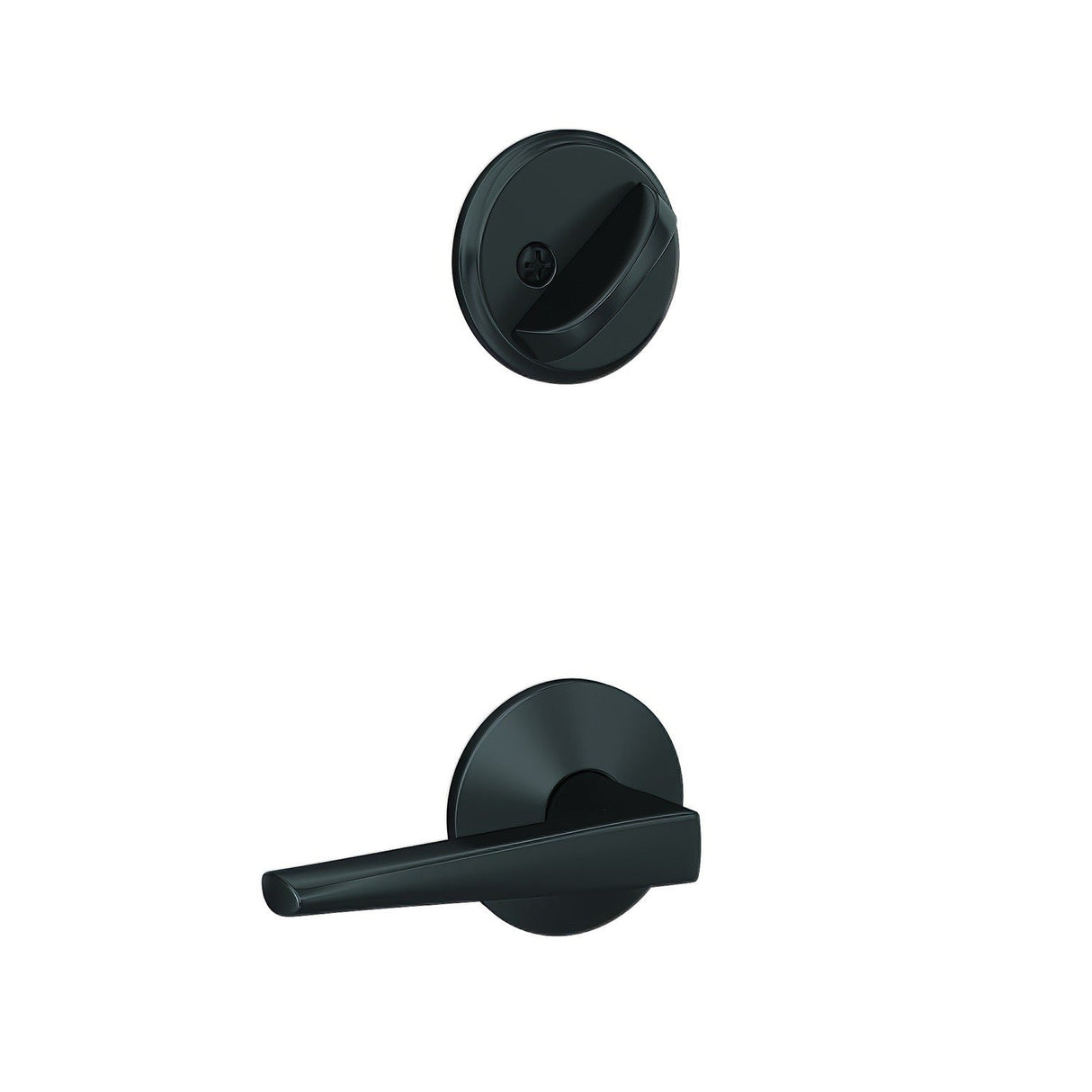 Schlage FC59ELR622KIN matte black interior active trim