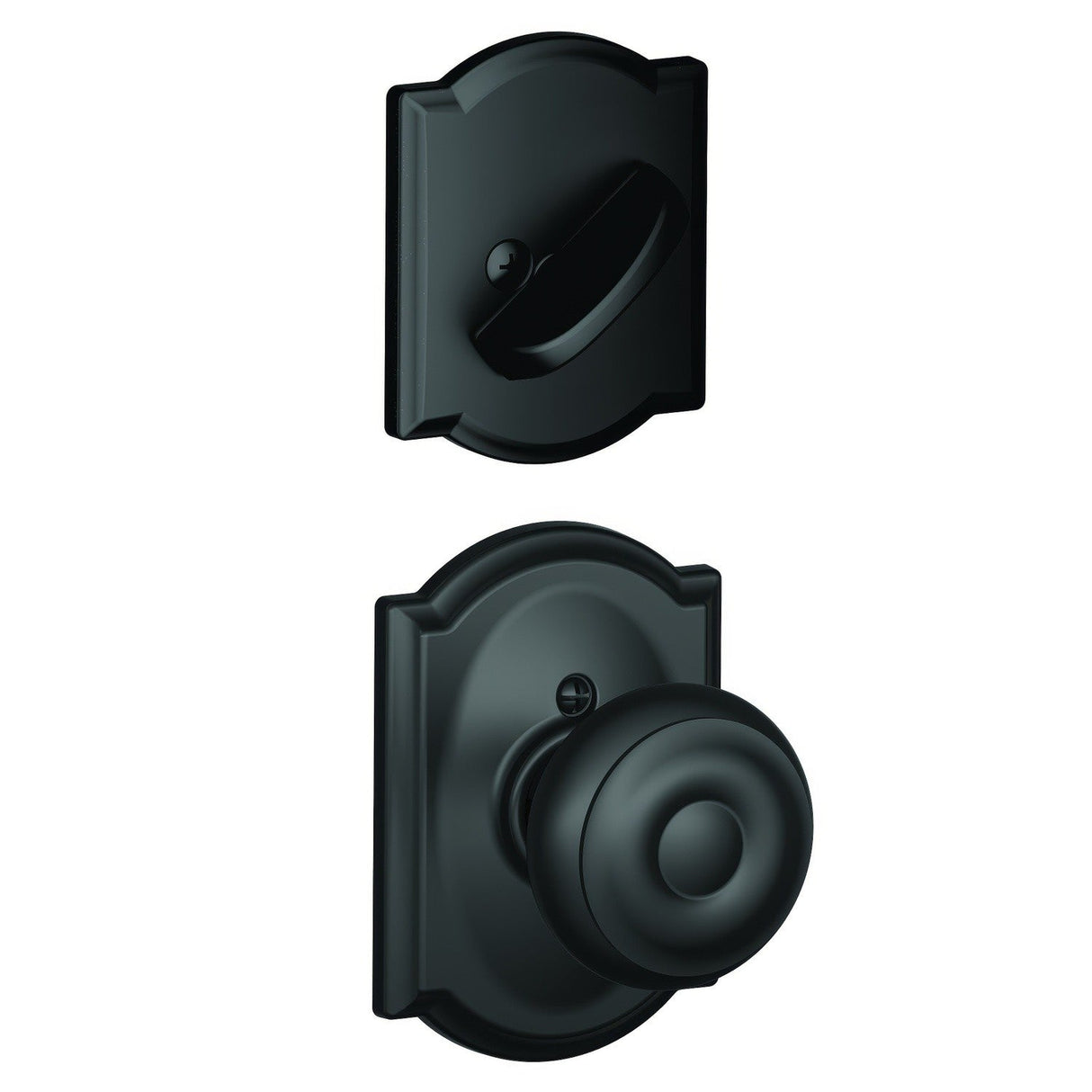 Schlage FC59GEO622CAM matte black interior active trim