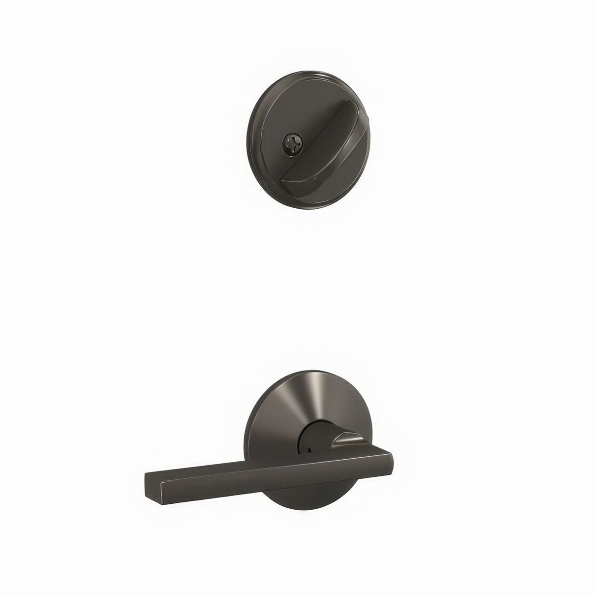 Schlage FC59LAT530KIN black stainless interior active trim